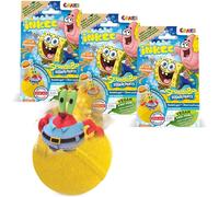 KALANKA-Bob l'Éponge - Pack de 3 boules de bain avec surprise à l'intérieur, 3x Figurines Bob l'éponge à collectionner - Boules de bain enfant 3x 80g, parfum bonbon burger, huile de Jojoba