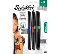 Kalanka-Bodymark By Stylos De Tatouage Temporaire Et Pochoirs Love' N' Roll Kit - Couleurs Assorties Blister De 3+2