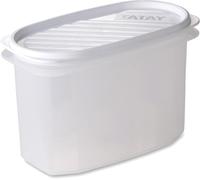 KALANKA-Boîte Alimentaire, Hermétique, 1.2 L Capacité, Couvercle à pression flexible, sans BPA, passe au Micro-ondes et au Lave-vaisselle, Blanc. Dimensions : 18,4 x 9,7 x 12,2 cm