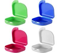 Kalanka-Boite Appareil Dentaire, 4 Pièces Boite A Dentier Enfant Orthodontie, Boite Gouttiere Dentaire, Petit Etui De Rangement Pour Prothèse Dentaire, Boîte De Protège Dents