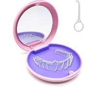 Kalanka-Boite Appareil Dentaire Orthodontie, Boite A Dentier Portative Boite Pour Orthèse Avec Miroir Vide Pour La Retenue Et La Protection Des Dents Avec Outil D'enlèvement De L'alignement (Couleur