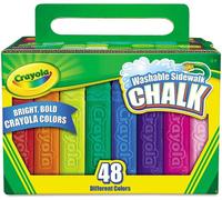 KALANKA-- Boîte de 48 Craies de Trottoir Lavables Outdoor, Assortiment de Couleurs, Forme Antidérapante, pour l'École et Loisirs Créatif, Dessin en Plein Air pour, 3+ Ans