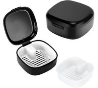Kalanka-Boîte De Dentition, Couvercle Pour Prothèses Dentaires, Boîte Pour Appareils Dentaires, Appareil Dentaire, Boîte À Prothèses Dentaires Avec Tamis, Couvercle Portable, Pour Le Stockage Des Pro