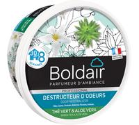 Kalanka-Boldair - Odour Destroyer Boldair - Destructeur D'odeurs En Gel Thé Vert/Aloe Vera - Neutralise Les Mauvaises Odeurs & Parfume L'air - Made In France - Boîte Diffuseuse 300 Gin Green Tea/Aloe