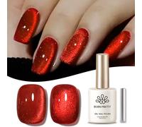 Kalanka-Born Pretty Cat Magnetic Eye Gel Rouge Rubis Holographique Scintillant - Vernis ¿¿ Ongles Uv Brillant Sparkle Cristal Gel Vernis ¿¿ Ongles Manucure Et Nail Art Diy ¿¿ La Maison