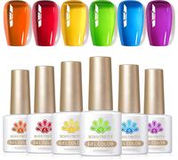 Kalanka-Born Pretty Vernis Gels Semi Permanents U V Neon Ice Jelly Gel Vernis ¿¿ Ongles U V Verre Cristal Printemps ¿¿T¿¿ Clair Laque ¿¿ Ongles Rainbow Vernis ¿¿ Ongles ¿¿ Immersion U V Led
