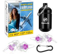 Kalanka-Bouchon D'oreille Pour Avion 2 Paires -Régule La Pression D'air, Préviter Douleurs Auditives Et Filtre Les Bruit Génants, 25db, Réutilisables Boule Quies Pour Enfant12 + Essentiels De Voyage