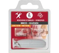 KALANKA-Bouchons d`oreilles bricolage & jardinage - Atténuation 18dB - Protection auditive ultra confortable - 2+1 corolles et double filtre - Hypoallergéniques et réutilisables -