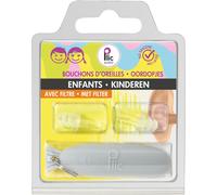 KALANKA-- Bouchons d`Oreilles Enfants - Protection Multi-Usage - Atténuation 18dB - Protection Auditive Ultra Confortable - 2+1 Corolles et Double Filtre - Hypoallergéniques et Réutilisables