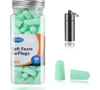 Kalanka-Bouchons D'oreilles En Mousse Souple, 38 Db Snr, 60 Paires, Taille Unique Qui Convient À Pratiquement Tous Les Porteurs, Confortables Pour Dormir, Ronflement, Étudier, Bruit Fort, Vert Menthe