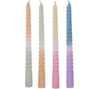 Kalanka-Bougie Conique Dégradé De Couleurs ¿ Boîte Cadeau De 2-4 Bougies Décoratives, Bougie Chandelier, Bougie De Table (Env. 23 X 2 Cm) (4, Bougie Conique Torsadée Couleurs)