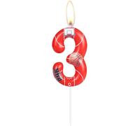 Kalanka-Bougie D'anniversaire Sur Le Thème Du Basket-Ball, Bougies D'anniversaire Pour Garçons Et Filles, Enfants, Réunions À Thème (Numéro 3)