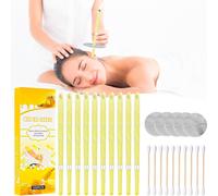 Kalanka-Bougie Oreille, 10 Pièces Bougie Auriculaire En Cire D'abeille Naturelle, Pour La Relaxation, Le Soulagement Du Stress Et L'amélioration Du Sommeil (Jaune)