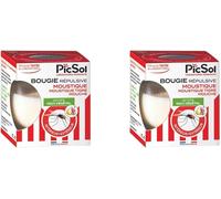 KALANKA-Bougie Répulsive Mouches Moustiques Actifs 100% Végétal (Lot de 2)