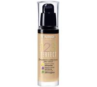 Kalanka-Bourjois - Fond De Teint 123 Perfect 55 Beige Foncé - Fini Semi-Mat - 3 Pigments Correcteurs (Anticernes, Antiterne, Anti-Rougeurs) - Couvrance Moyenne - Tenue Jusqu'à 16h - Spf10 - 30ml