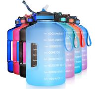 Kalanka-Bouteille D'eau De 4 Litres Avec Paille Et Marquages De Temps Motivants Sans Bpa Grande Gourde Anti-Fuite Pour Sport Fitness