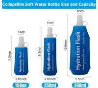 Kalanka-Bouteille D'eau Souple Pliable De 250 Ml Pour Course À Pied, Sac D'hydratation Pliable Pour Randonnée, Cyclisme, Escalade \U2013 Blanc