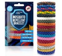 KALANKA-Bracelet anti-moustique en cuir 18 pièces - Bracelet anti-moustique, formule puissante sans DEET, ingrédients naturels - résistant à l'eau avec 10 jours de protection