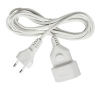 KALANKA-BRENNENSTUHL A1943251601161670 1161670-Alargador eléctrico IP20 H03VVH2-F 2x0,75 de 5 m (Blanco) Con clavija y toma Tipo Euro, Multicolor, 5m weiß