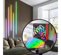 KALANKA-BRILONER - Pimp your Panel LED Strip Starterset, RGB couleurs de lumière, télécommande, bande, barre, décoration de pièce, accessoires panneaux acoustiques, ruban lumineux, 2,6m