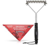 KALANKA-Brosse à Barbecue en Acier Inoxydable : Brosse de Nettoyage pour Grille Barbecue en INOX, pour plancha, Grill à gaz et à Charbon de Bois