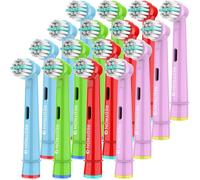 Kalanka-Brosse À Dents Pour Enfants Compatible Avec Oral B - Têtes De Remplacement À Poils Souples Pour Dents Et Gencives Sensibles (Paquet De 16)