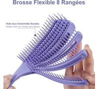 Kalanka-Brosse Cheveux - Brosse Demelante Cheveux, Brosse A Cheveux Pour Séchage Et Coiffage Des Cheveux - Réduit La Ccasse, Élimine Les N?uds,Peigne Cheveux Bouclés Pour Femme, Homme, Enfant(Violet