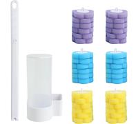 Kalanka-Brosse De Toilette Jetable Avec 36 Tête De Brosse De Rechangebrosse Wc Jetable Système De Nettoyage Brosse Wc Suspendu Sans Percage, Brosse Nettoyage Pour Toilette, Salle De Bain, Wc