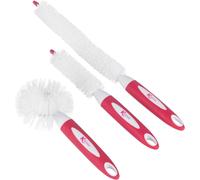 Kalanka-Brosses À Biberons Deep Clean - Ensemble De 3 Brosses De Nettoyage, Biberons, Vases, Bouteilles Étroites, Bouteilles D`Eau, Verrerie, Poignée Antidérapante, Poils Souples Anti-Rayures