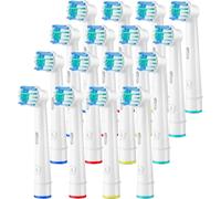 KALANKA-Brossette Compatible avec Oral B - Aster Brossettes de Rechange Électriques Lot de 16 Têtes de Rechange pour Brosse à Dents Électrique Compatible avec Oral B