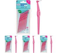 Kalanka-Brossettes Interdentaires Angle - Idéal Pour Le Nettoyage Des Espaces Interdentaires Des Molaires - 1 X 6 Brossettes - Diamètre 0,4mm - Rose (Lot De 4)
