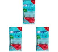 Kalanka-Brossettes Interdentaires Original - Nettoyage Facile Des Espaces Interdentaires - 1 X 8 Brossettes - Diamètre 0,5mm - Rouge (Lot De 3)