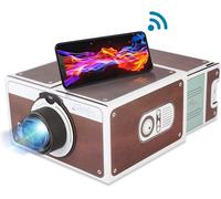 KALANKA-Brown - Projecteur de Bricolage Luckies of London Deuxième génération Mini Bricolage Home Portable Projecteur de téléphone Portable Intelligent Home Cinema