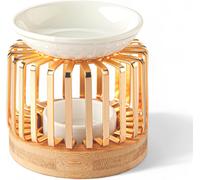 Kalanka-Brûle-Parfum Aero - Brûleur Senteurs - Mariage Métal Céramique Et Bois - Aromathérapie Facile - Atmosphère Parfumée -Objet Artisanat Raffiné - Intérieur Moderne Parfumé -50 Ml - H 9,5cm ¿ Zen