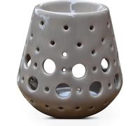Kalanka-Brûle Parfum Brûleur Fondant Cire Parfumée \U2013 Diffuseur Huile Et Senteur \U2013 Bougeoir Photophore Aromathérapie En Céramique Avec Projection De Lumière \U2013 H 9 Cm Loob Gris - Zen`Arô
