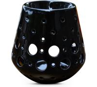 Kalanka-Brûle Parfum Brûleur Fondant Cire Parfumée \U2013 Diffuseur Huile Et Senteur \U2013 Bougeoir Photophore Aromathérapie En Céramique Avec Projection De Lumière \U2013 H 9 Cm Loob Noir - Zen`Arô