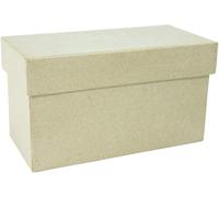 KALANKA-BT015O - Un support en papier brun mâché 10x18x9 cm, boite rectangulaire