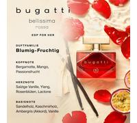 Kalanka-Bugatti Bellissima Rossa Parfum Pour Femme 30 Ml I Eau De Parfum Avec Flacon Élégant I Combinaison Séduisante De Mangue, De Vanille, De Bois De Santal Et De Bois De Cachemire I Parfum Doux Et