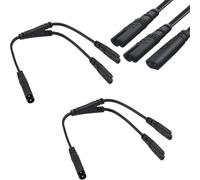 KALANKA-câble Connecteurs de Adaptateur Secteur de IEC 320 C8 mâle vers Double C7 Y Splitter Femelle Figure 8 Fiche pour moniteurs LCD, Haut-parleurs, etc(Noir)