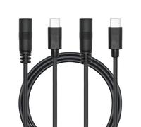 KALANKA-Câble d'alimentation DC 3,5 mm x 1,35 mm vers USB C 1 M/3FT, DC 35135 femelle vers USB type C mâle 5 V 3 A Câble de charge Câble d'extension pour lampe de bureau LED, petit ventilateur, etc