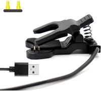 Kalanka-Câble De Chargement À Clip Noir De 3 Mm À 2 Broches Adaptateur De Chargeur Usb Chargeurs Secteur De Téléphone Portable Pour Bracelets De Montre Intelligente Pour Enfants Compatibilité Du