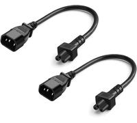 KALANKA-câble de Connecteurs de Adaptateur Prise Secteur de IEC 320 C14 mâle vers C5 Femelle 10A 125V 3 Broches pour convertisseur d'ordinateur Portable(Noir)