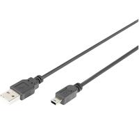 KALANKA-Câble de Connexion USB 2.0-3.0 m - USB A (mâle) à USB Mini B (5 Broches) (mâle) - 480 Mbit/s - sous Blister - Noir