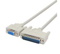 KALANKA-Câble de Conversion DB9 vers DB25 Câble de Conversion RS232 Femelle vers DB25 mâle Null Modem série parallèle imprimante pour DTE PC Mac Linux Transmission de données Communication¿1.5M¿