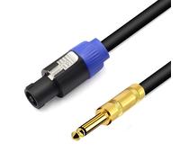 KALANKA-Câble de haut-parleur professionnel Speakon vers 1/4 PA DJ 6,35 mm vers câble Speak-on Amplificateur audio Câble de connexion robuste avec verrou tournant (1 m)