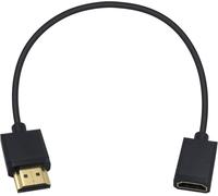 KALANKA-Câble d'extension HDMI 4K, extrêmement fin HDMI mâle vers femelle compatible avec Nintendo Switch, Xbox One S 360, PS5, PS4, Roku TV Stick, lecteur Blu Ray, etc. 30 cm