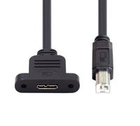 KALANKA-Câble d'extension USB 2.0 type B mâle vers micro USB 3.0 type B femelle 480 Mbit/s à visser 50 cm