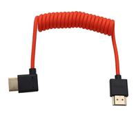 KALANKA-Câble HDMI 8K 4K ProRes, flexible pour moniteur ATOMOS Ninja V Shinobi, appareil photo Sony FX3 A7Siii, Canon Lumix Nikon, BMPCC6K, FEELWORLD Portkeys SmallHD, rouge tressé enroulé