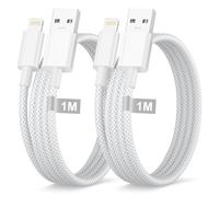 KALANKA-Cable iPhone Carga Rápida 1M 2Pack, [MFi Certificado] Cable Cargador iPhone USB Lightning CabLe Nylon Trenzado Cabo cable Lightning USB para iphone 14 13 12 11 Plus X 8 Plus 7 6S 5,iPad,AirPo