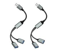 KALANKA-Câble répartiteur USB USB 2.0 mâle vers femelle, cordon d'alimentation multi-ports USB, câble d'extension pour le transfert de données et le chargement d'alimentation (USB A)